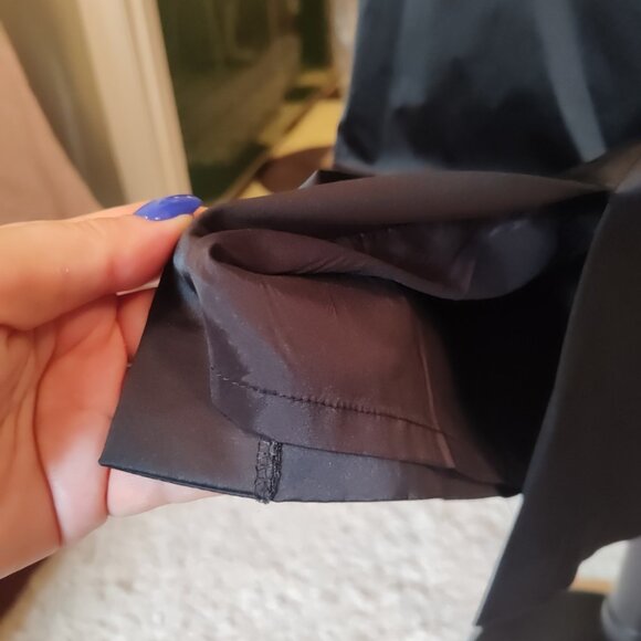 Teenflo Little Black Dress Boat Neck Satin Sheath Sz 8 Made in Canada - Picture 5 of 10